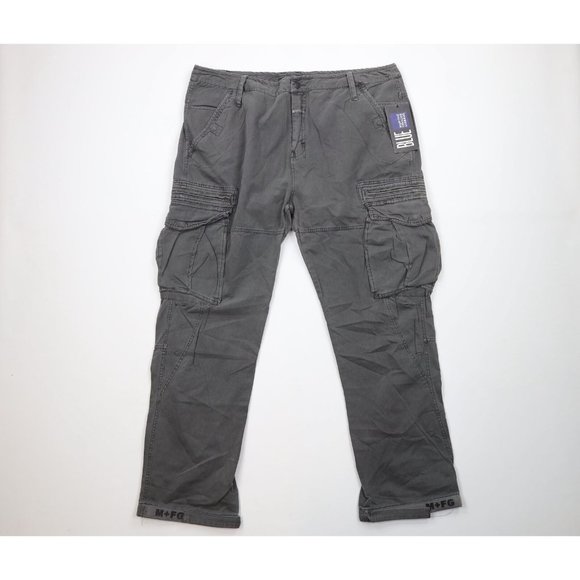 NOS Vtg 90s Marithe Francois Girbaud Mens 42x32 Regular Fit Strap Cargo Pants - Picture 1 of 12